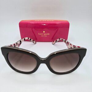 Kate Spade Amberly Hello Sunshine Cat Eye Sunglasses Brown w/Brown Gradient Lens